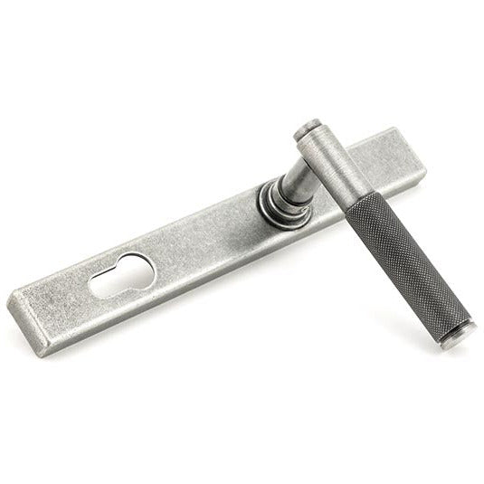 From The Anvil - Brompton Slimline Lever Espag. Lock Set - Pewter Patina - 45529 - Choice Handles