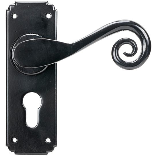 From The Anvil - Monkeytail Lever Euro Lock Set - Black - 45591 - Choice Handles