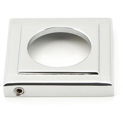 From The Anvil  - Avon Round Lever on Rose Set (Square) - Polished Chrome - 45618 - Choice Handles