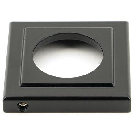 From The Anvil  - Avon Round Lever on Rose Set (Square) - Black - 45626 - Choice Handles