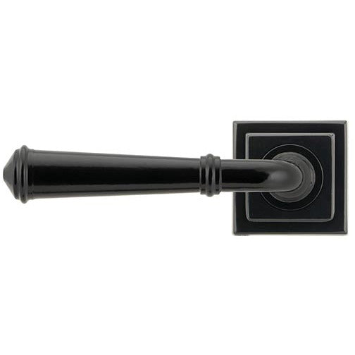 From The Anvil  - Regency Lever on Rose Set (Square) - Black - 45638 - Choice Handles