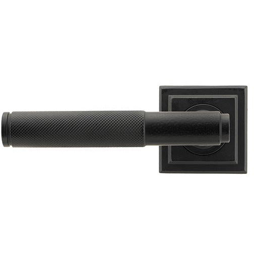 From The Anvil  - Brompton Lever on Rose Set (Square) - Matt Black - 45678 - Choice Handles