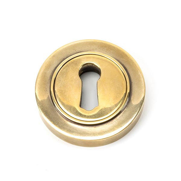 From The Anvil - Round Escutcheon (Plain) - Aged Brass - 45683 - Choice Handles