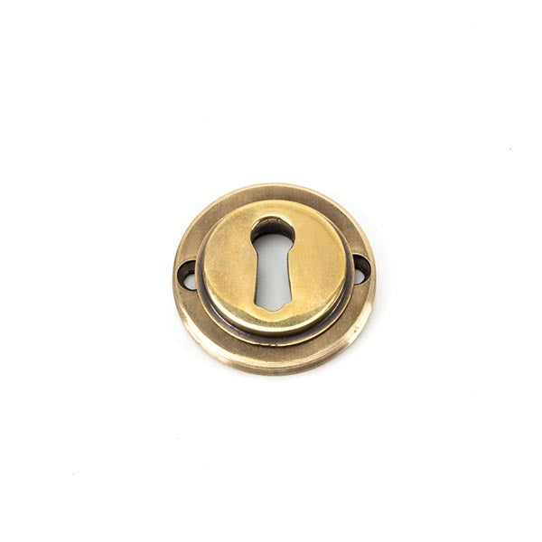 From The Anvil - Round Escutcheon (Art Deco) - Aged Brass - 45684 - Choice Handles