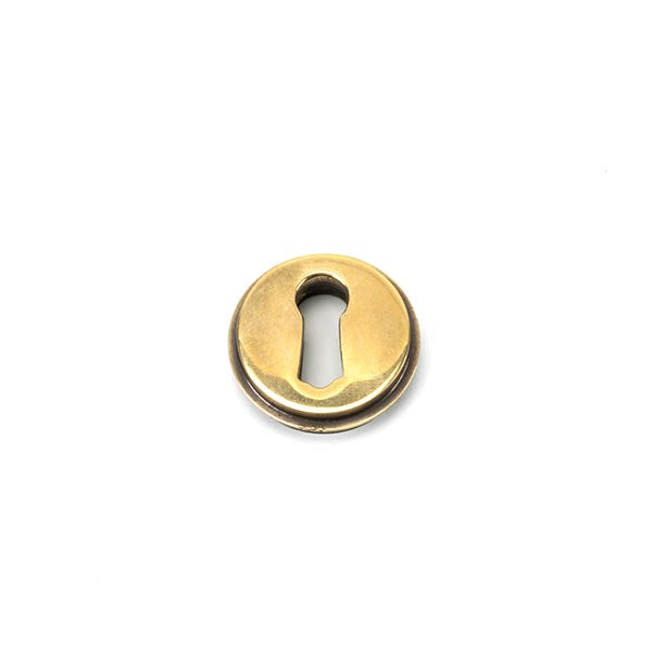 From The Anvil - Round Escutcheon (Beehive) - Aged Brass - 45685 - Choice Handles