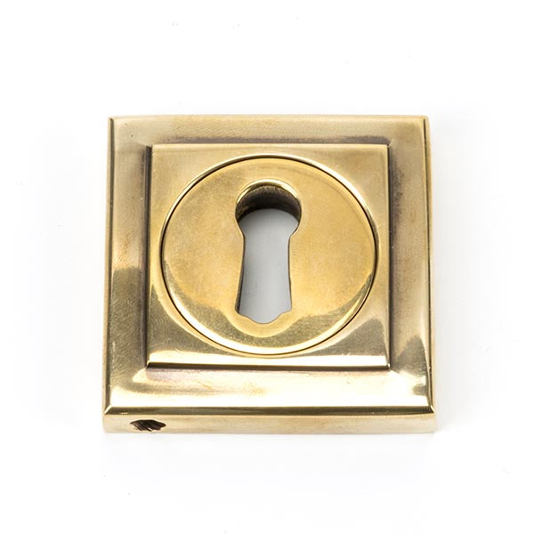 From The Anvil - Round Escutcheon (Square) - Aged Brass - 45686 - Choice Handles