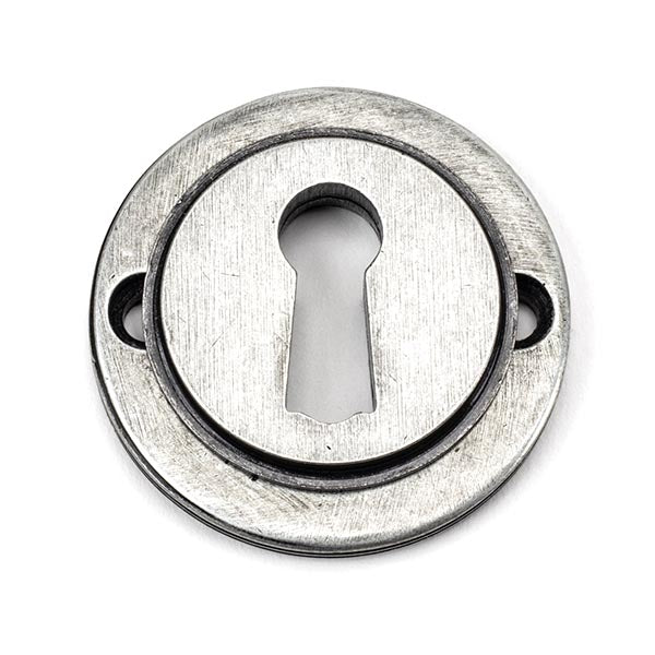 From The Anvil - Escutcheon (Art Deco) - Pewter Patina - 45704 - Choice Handles