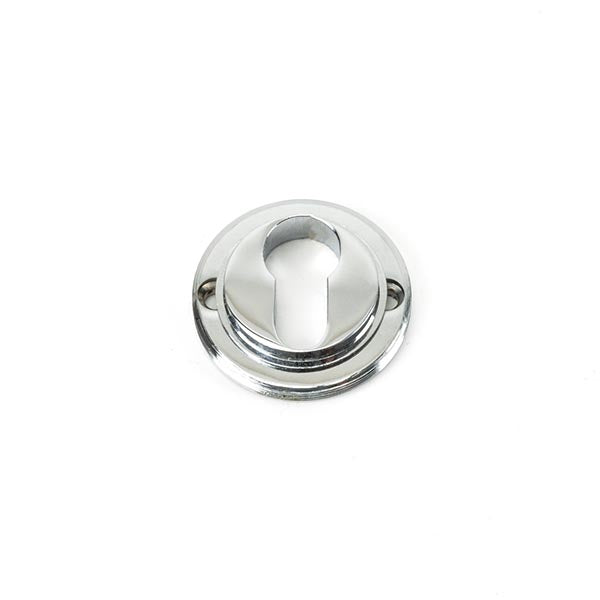 From The Anvil - Round Euro Escutcheon (Art Deco) - Polished Chrome - 45712 - Choice Handles