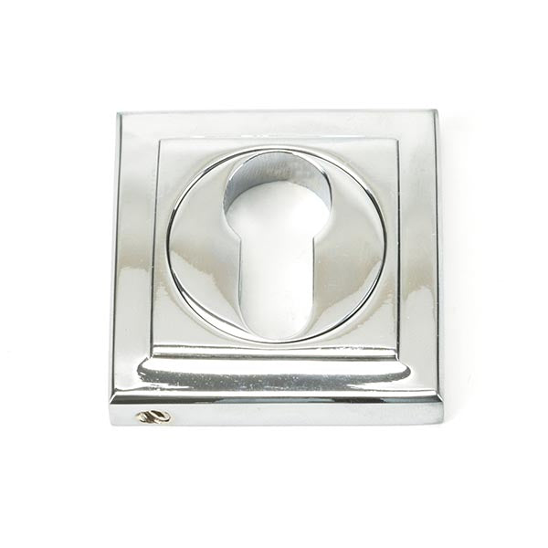 From The Anvil - Round Euro Escutcheon (Square) - Polished Chrome - 45714 - Choice Handles