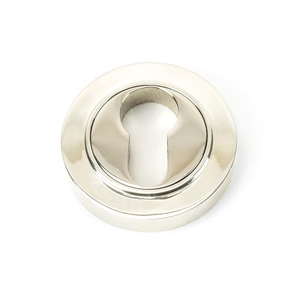 From The Anvil - Round Euro Escutcheon (Plain) - Polished Nickel - 45715 - Choice Handles