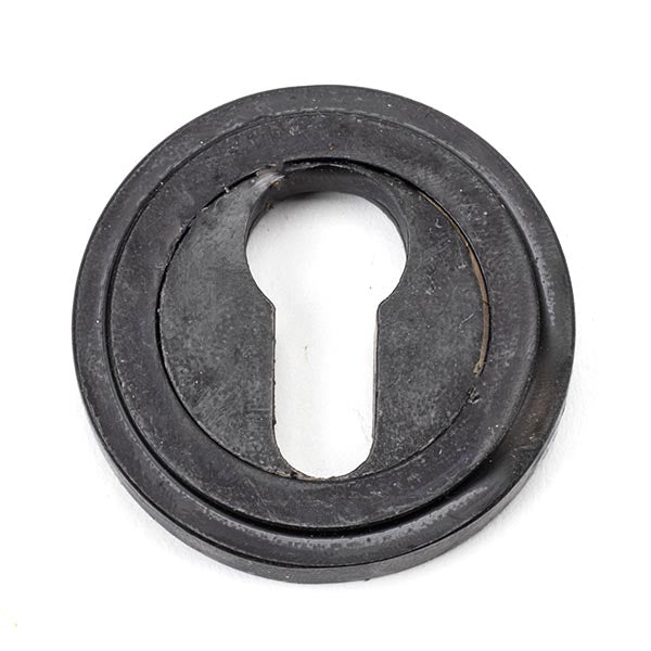 From The Anvil - Round Euro Escutcheon (Art Deco) - External Beeswax - 45724 - Choice Handles