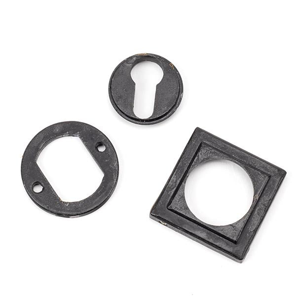 From The Anvil - Round Euro Escutcheon (Square) - External Beeswax - 45726 - Choice Handles