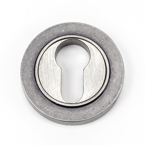 From The Anvil - Round Euro Escutcheon  - Pewter Patina - 45727 - Choice Handles