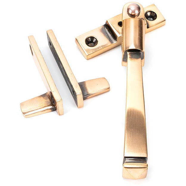 From The Anvil - Night-Vent Locking Avon Fastener - Polished Bronze - 45925 - Choice Handles