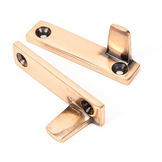 From The Anvil - Night-Vent Locking Avon Fastener - Polished Bronze - 45925 - Choice Handles