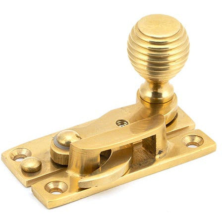 From The Anvil - Beehive Sash Hook Fastener - Polished Brass - 45935 - Choice Handles