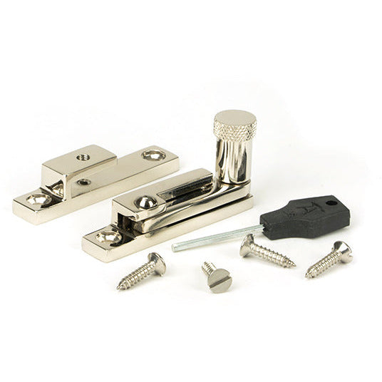 From The Anvil - Brompton Quadrant Fastener - Narrow - Polished Nickel - 45983 - Choice Handles