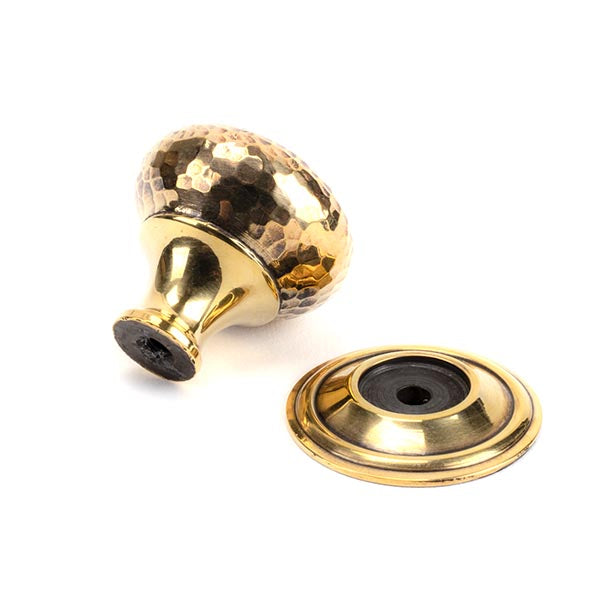 From The Anvil - Hammered Mushroom Cabinet Knob 32mm - Aged Brass - 46021 - Choice Handles
