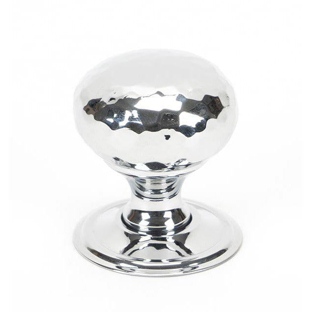 From The Anvil - Hammered Mushroom Cabinet Knob 32mm - Polished Chrome - 46023 - Choice Handles