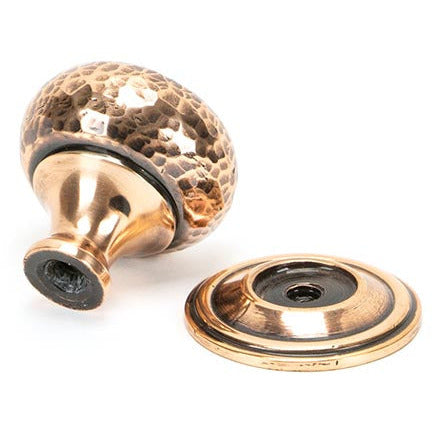 From The Anvil - Hammered Mushroom Cabinet Knob 32mm - Polished Bronze - 46025 - Choice Handles