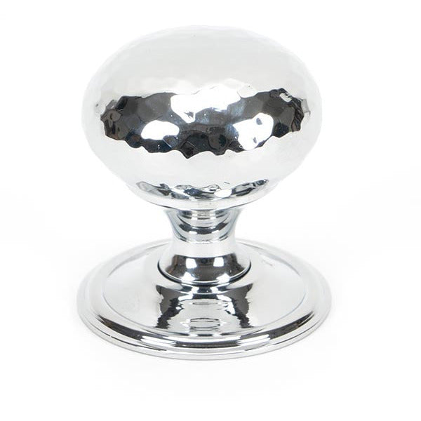 From The Anvil - Hammered Mushroom Cabinet Knob 38mm - Polished Chrome - 46028 - Choice Handles