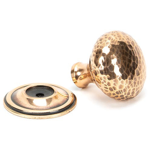 From The Anvil - Hammered Mushroom Cabinet Knob 38mm - Polished Bronze - 46030 - Choice Handles