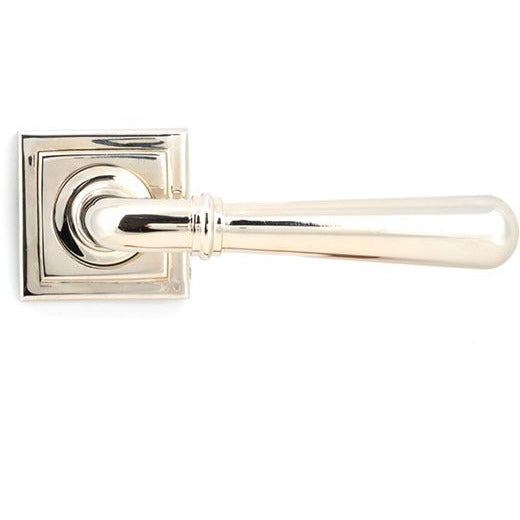 From The Anvil  - Newbury Lever on Rose Set (Square) - Polished Nickel - 46060 - Choice Handles