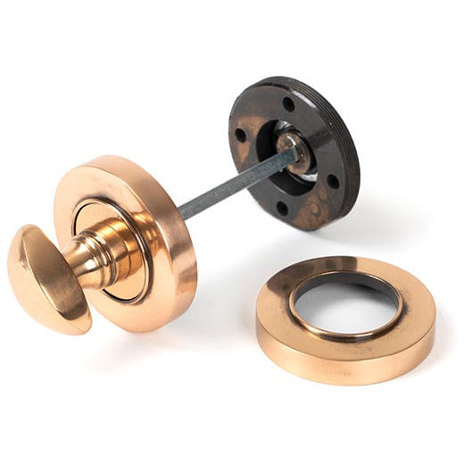 From The Anvil - Round Thumbturn Set (Plain) - Polished Bronze - 46109 - Choice Handles