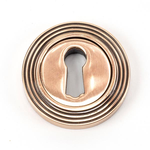 From The Anvil - Round Escutcheon (Beehive) - Polished Bronze - 46119 - Choice Handles