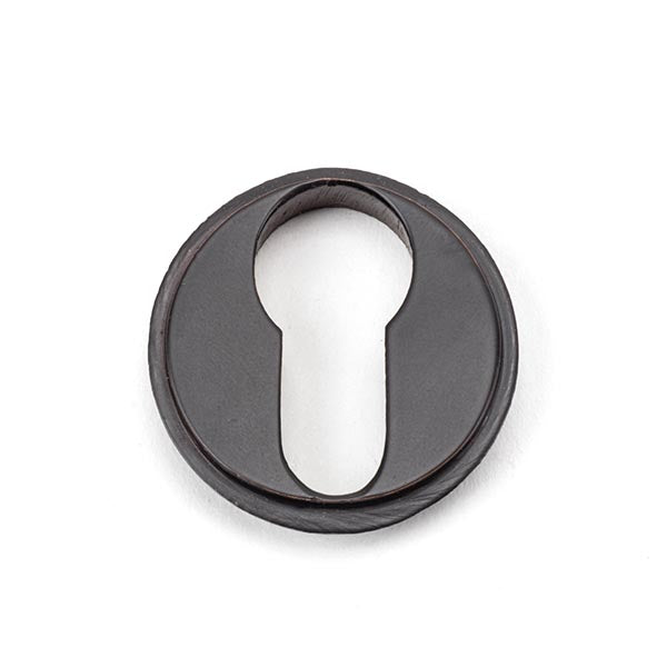 From The Anvil - Round Euro Escutcheon (Plain) - Aged Bronze - 46121 - Choice Handles