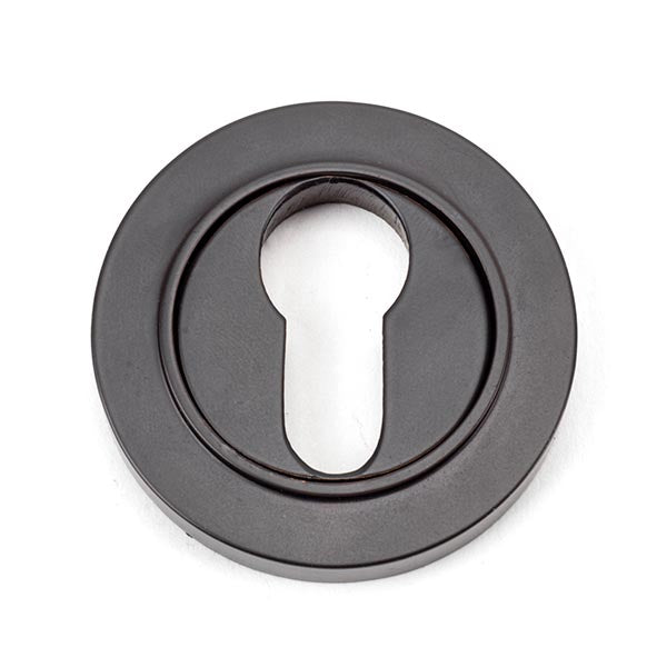 From The Anvil - Round Euro Escutcheon (Plain) - Aged Bronze - 46121 - Choice Handles