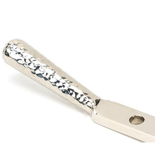 From The Anvil - 8" Hammered Newbury Stay - Polished Nickel - 46150 - Choice Handles