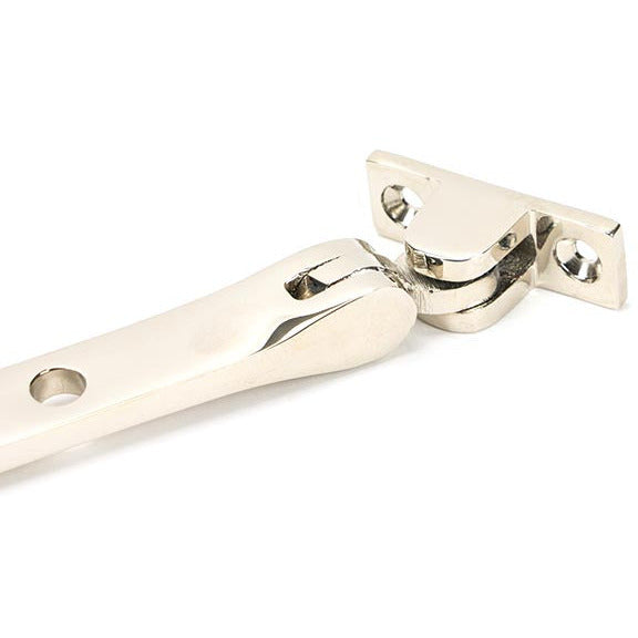 From The Anvil - 8" Hammered Newbury Stay - Polished Nickel - 46150 - Choice Handles