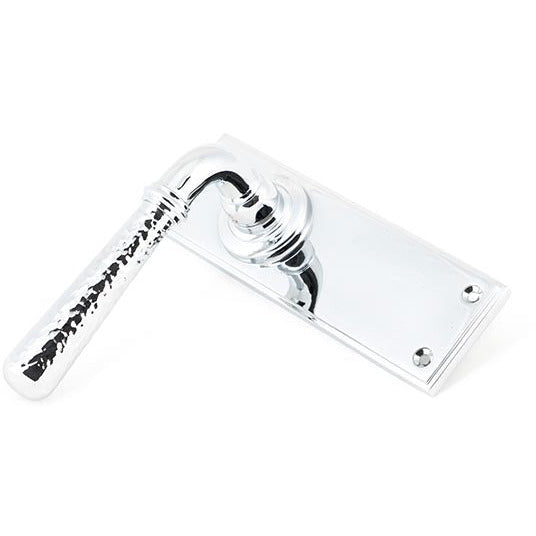 From The Anvil - Hammered Newbury Lever Latch Set - Polished Chrome - 46214 - Choice Handles