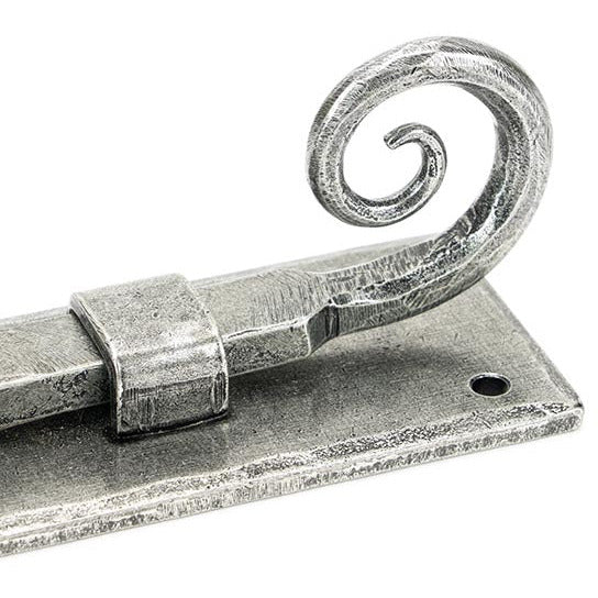 From The Anvil - 6" Monkeytail Universal Bolt - Pewter Patina - 46239 - Choice Handles