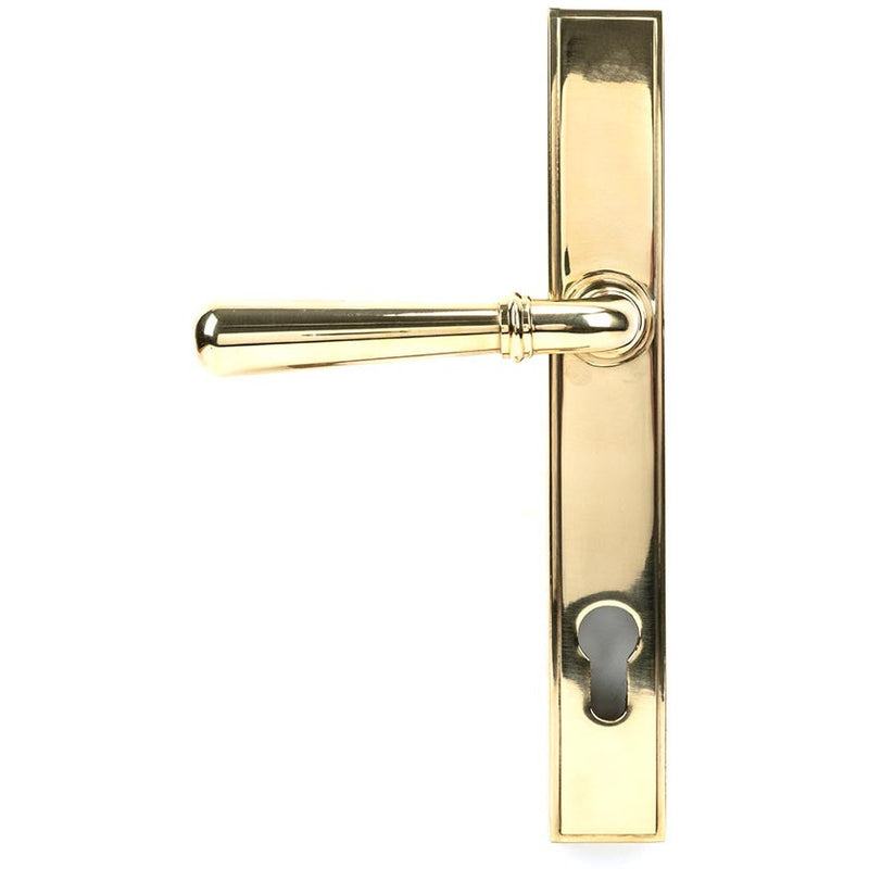 From The Anvil - Newbury Slimline Lever Espag. Lock Set - Polished Brass - 46529 - Choice Handles