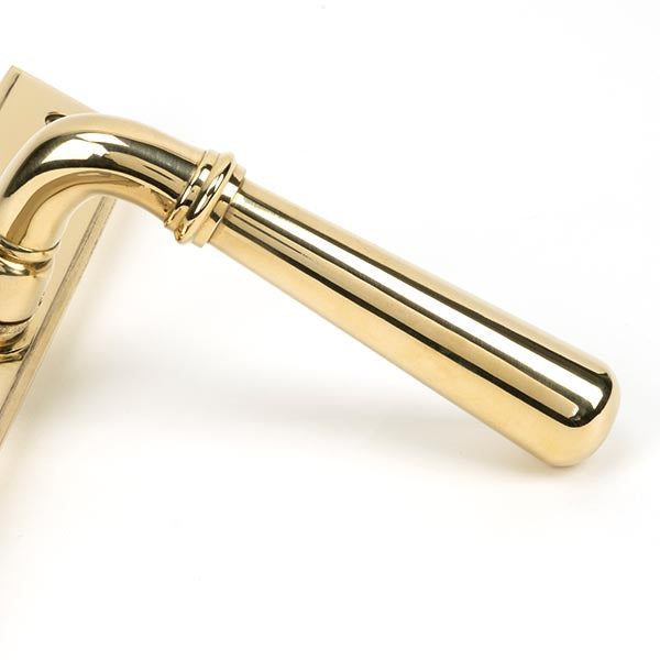 From The Anvil - Newbury Slimline Lever Espag. Lock Set - Polished Brass - 46529 - Choice Handles