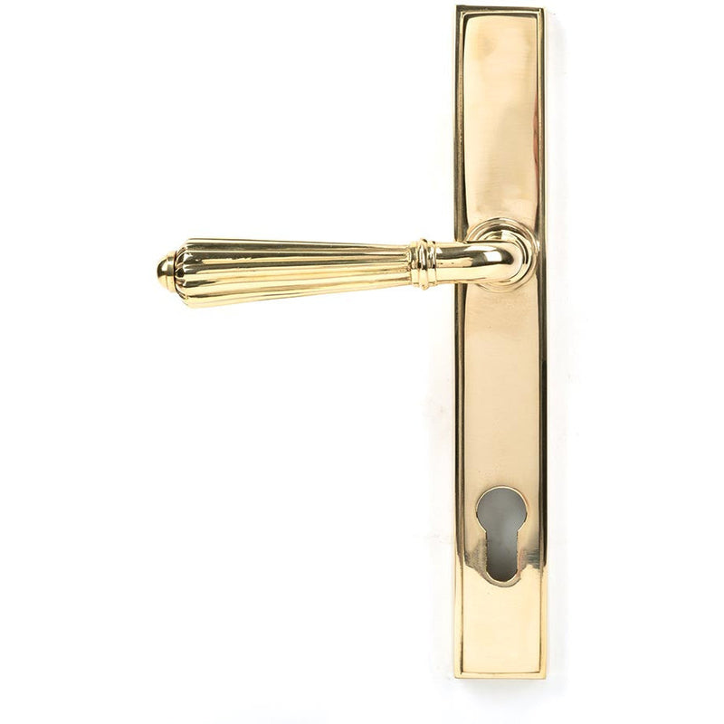 From The Anvil - Hinton Slimline Lever Espag. Lock Set - Polished Brass - 46547 - Choice Handles