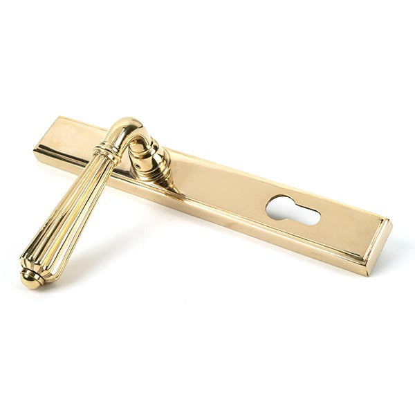 From The Anvil - Hinton Slimline Lever Espag. Lock Set - Polished Brass - 46547 - Choice Handles