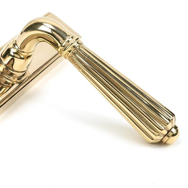 From The Anvil - Hinton Slimline Lever Espag. Lock Set - Polished Brass - 46547 - Choice Handles