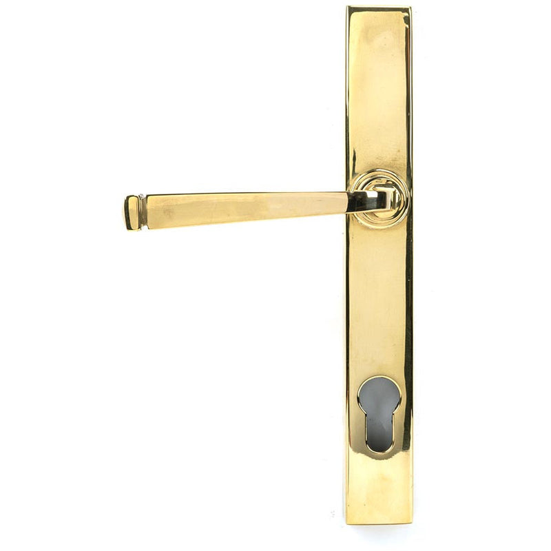 From The Anvil - Avon Slimline Lever Espag. Lock Set - Polished Brass - 46548 - Choice Handles