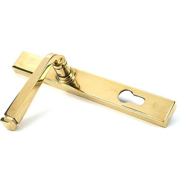 From The Anvil - Avon Slimline Lever Espag. Lock Set - Polished Brass - 46548 - Choice Handles