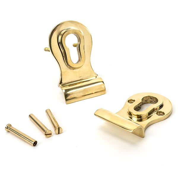 From The Anvil - 50mm Euro Door Pull (Back to Back fixings) - Polished Brass - 46550 - Choice Handles