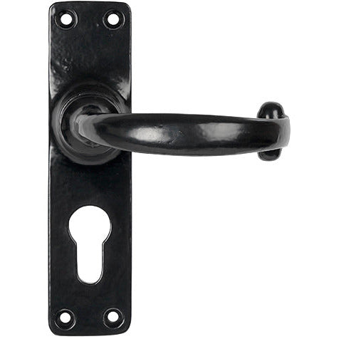 From The Anvil - Lever Euro Lock Set - Black - 46573 - Choice Handles