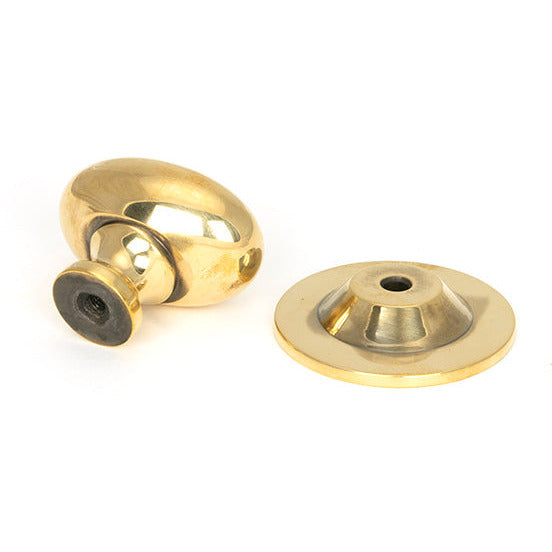 From The Anvil - Oval Cabinet Knob 33mm - Aged Brass - 46725 - Choice Handles