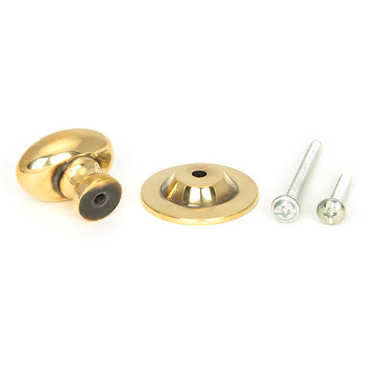 From The Anvil - Oval Cabinet Knob 40mm - Aged Brass - 46726 - Choice Handles