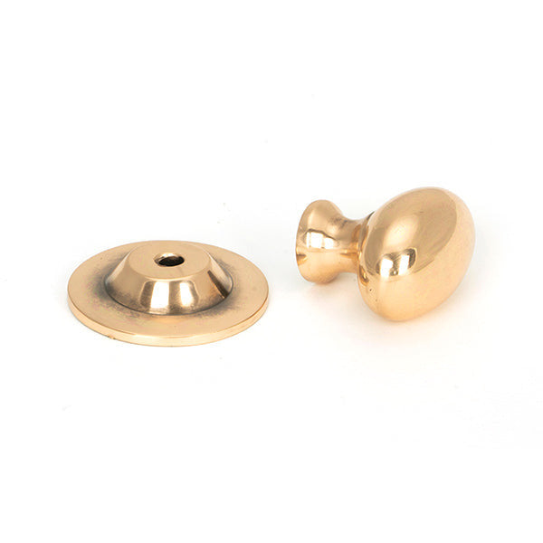 From The Anvil - Oval Cabinet Knob 33mm - Polished Bronze - 46727 - Choice Handles