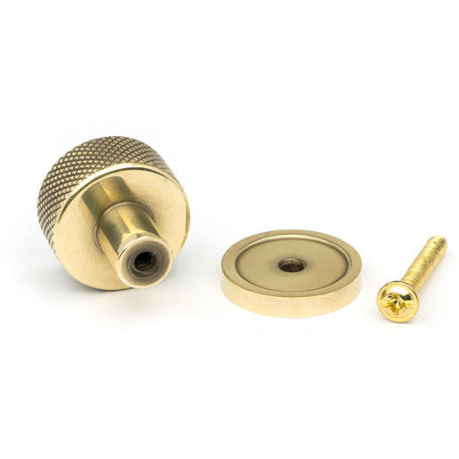 From The Anvil - Brompton Cabinet Knob - 25mm (Plain) - Aged Brass - 46814 - Choice Handles