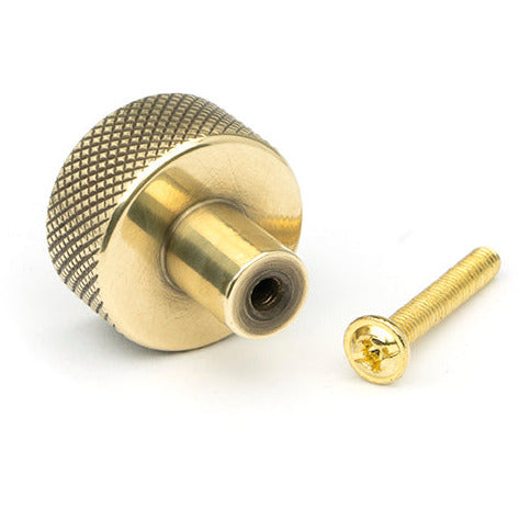 From The Anvil - Brompton Cabinet Knob - 25mm (No rose) - Aged Brass - 46815 - Choice Handles