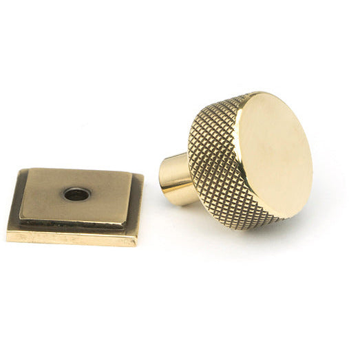 From The Anvil - Brompton Cabinet Knob - 25mm (Square) - Aged Brass - 46817 - Choice Handles